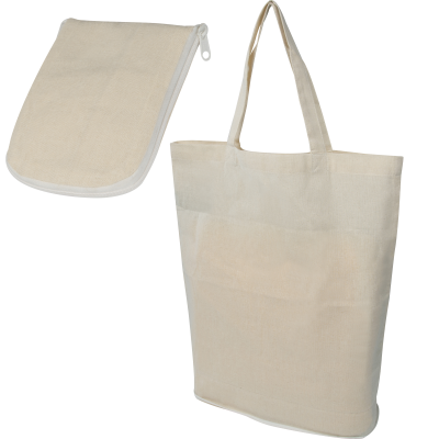 FOLDING SHOPPER TOTE BAG FERRARA in Beige 