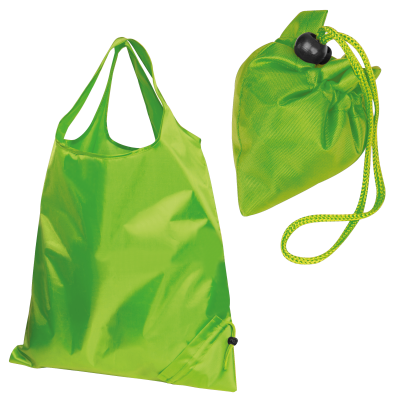 FOLDING SHOPPER TOTE BAG in Apple Green 