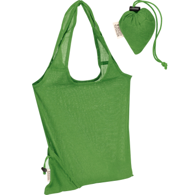 FOLDING SHOPPER TOTE BAG in Green 