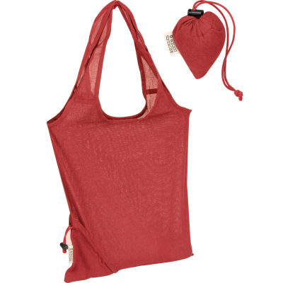 FOLDING SHOPPER TOTE BAG in Red 