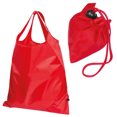 FOLDING SHOPPER TOTE BAG in Red 