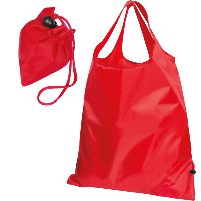 FOLDING SHOPPER TOTE BAG in Red