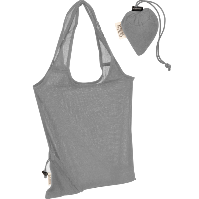 FOLDING SHOPPER TOTE BAG in Silvergrey 