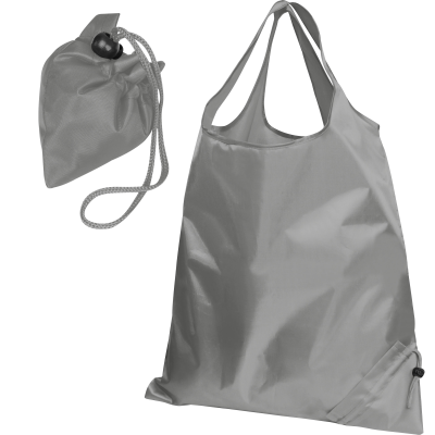 FOLDING SHOPPER TOTE BAG in Silvergrey