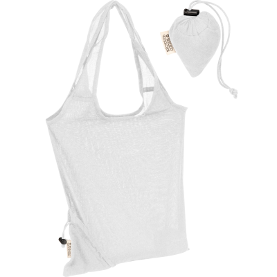 FOLDING SHOPPER TOTE BAG in White 