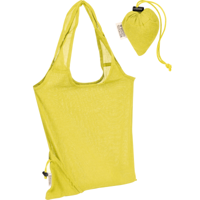 FOLDING SHOPPER TOTE BAG in Yellow 