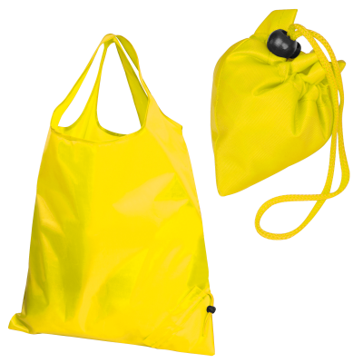 FOLDING SHOPPER TOTE BAG in Yellow 