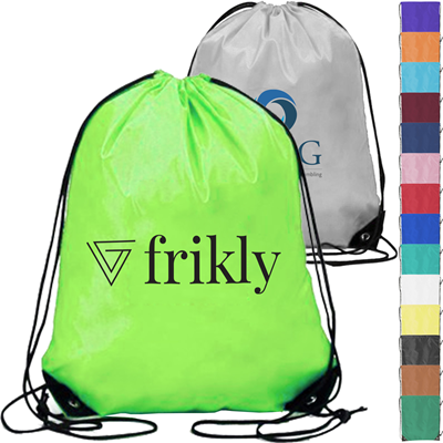 FOOTBALL SHAPE FABRIC DRAWSTRING with Reinforced Corner