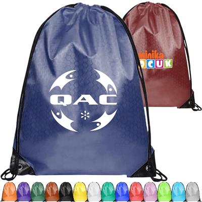 FOOTBALL SHAPE FABRIC LARGE DRAWSTRING with Reinforced Corner