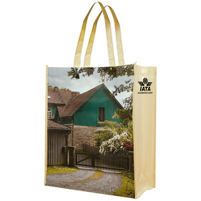 FULL COLOR SUBLIMATED PET NON-WOVEN TOTE BAG with Gusset 12