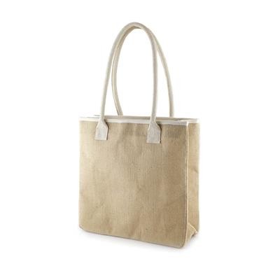 FUMI 100% ECO JUTE LAMINATED SHOPPER NATURAL TOTE BAG