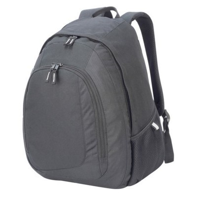 GENEVA POLYESTER BACKPACK RUCKSACK in Black