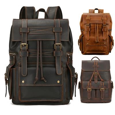 GENUINE LEATHER BACKPACK RUCKSACK - PROMOTIONAL CORPORATE GIFT