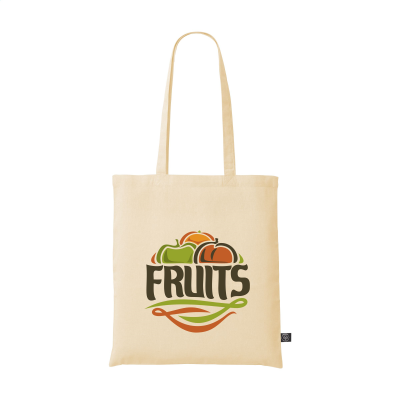 GRS RECYCLED COTTON SHOPPER (180 G & M²) BAG in Beige