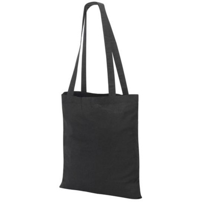 GUILDFORD COTTON SHOPPER TOTE SHOULDER BAG in Black