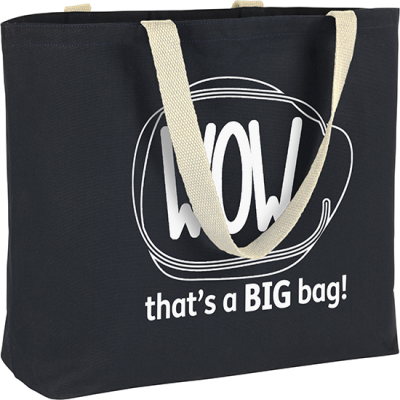 HARVEL ECO 10OZ COTTON BIG TOTE in Blue Navy - PROMOTIONAL CORPORATE GIFT