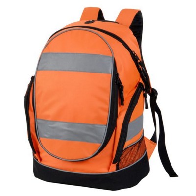 HIGH VISIBILITY REFLECTIVE BACKPACK RUCKSACK in Neon Fluorescent Orange