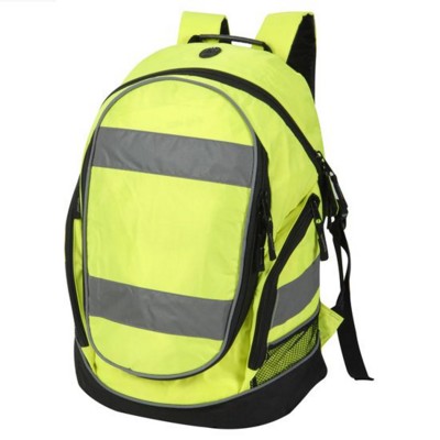 HIGH VISIBILITY REFLECTIVE BACKPACK RUCKSACK in Neon Fluorescent Yellow