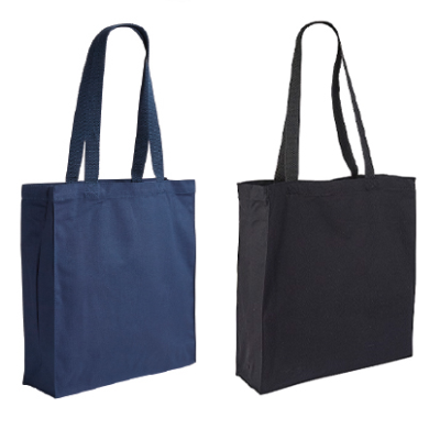 ILLUSTRIOUS 10OZ RECYCLED CANVAS BLACK OR NAVY SUSTAINABLE CANVAS BAG - PROMOTIONAL CORPORATE GIFT