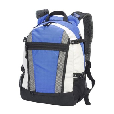 INDIANA POLYESTER SPORTS BACKPACK RUCKSACK in Royal Blue & Off White