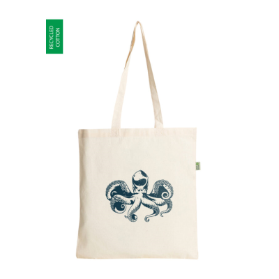 INVINCIBLE 5OZ NATURAL REUSABLE RECYCLED COTTON SHOPPER TOTE BAG