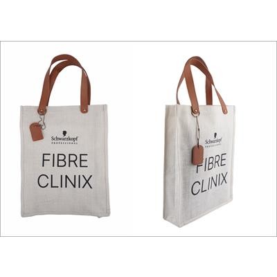 JUTE BAG with Faux Leather Handles - PROMOTIONAL CORPORATE GIFT