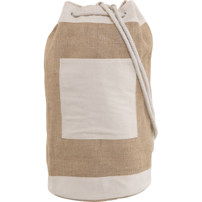 JUTE DUFFLE BAG in Brown