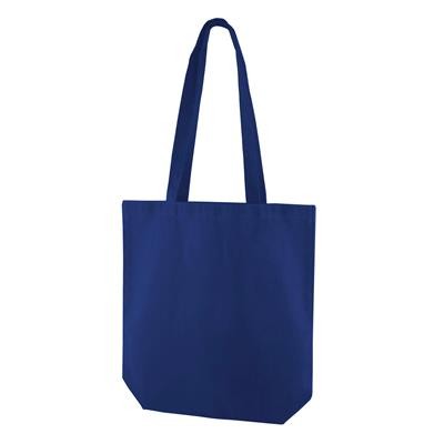 KINDI ROYAL BLUE 100% CANVAS ECO SHOPPER 10OZ TOTE BAG with Long Handles - PROMOTIONAL CORPORATE GIFT