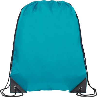 KINGSGATE ECO RECYCLED DRAWSTRING BAG in Blue Turquoise