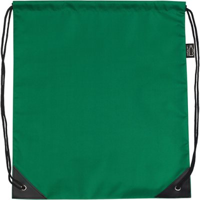 KINGSGATE ECO RECYCLED DRAWSTRING BAG in Green