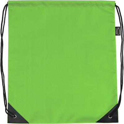 KINGSGATE ECO RECYCLED DRAWSTRING BAG in Green Apple