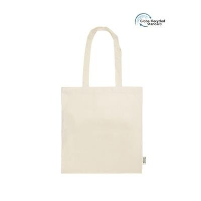 KOO 100% RECYCLED COTTON ECO SHOPPER 5OZ TOTE BAG with Long Handles