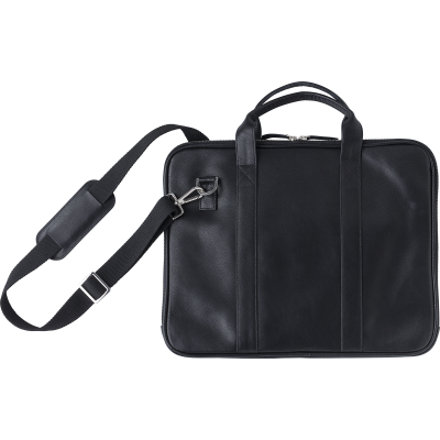 LEATHER LAPTOP BAG in Black