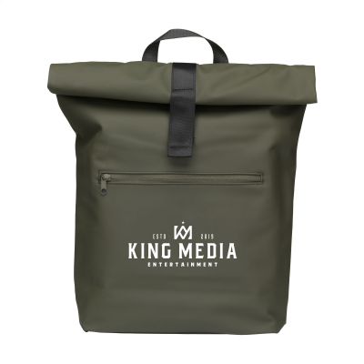 LENNON RCS RECYCLED ROLL-TOP BACKPACK RUCKSACK in Dark Green
