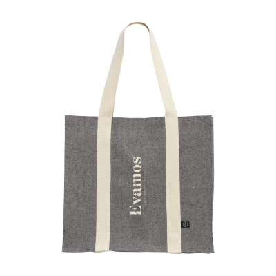 LINE GRS RECYCLED SHOPPER TOTE BAG (210 G & M²) in Black