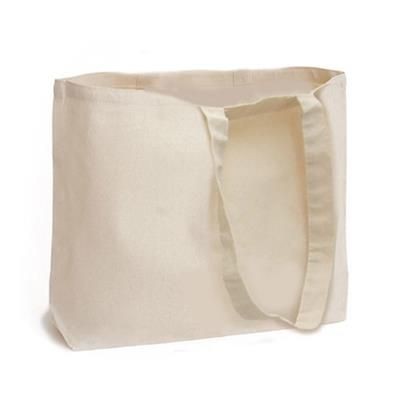 LUXURY NATURAL CANVAS SHOPPER TOTE BAG with Bottom Gusset