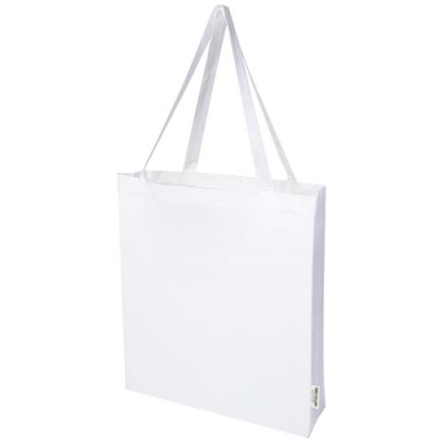 MADRAS 140 G & M² GRS RECYCLED COTTON GUSSET TOTE BAG 12L