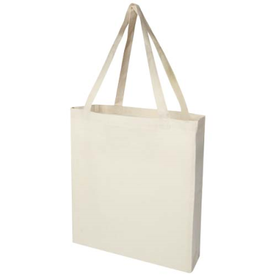 MADRAS 140 G & M² GRS RECYCLED COTTON GUSSET TOTE BAG 12L