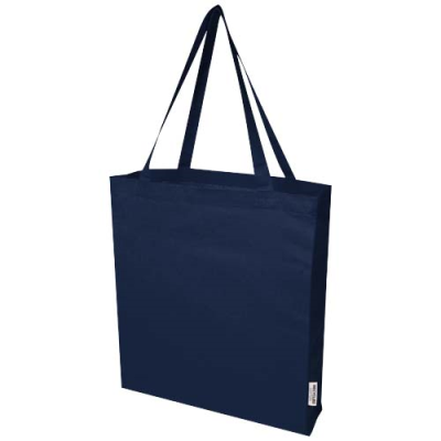 MADRAS 140 G & M² GRS RECYCLED COTTON GUSSET TOTE BAG 12L