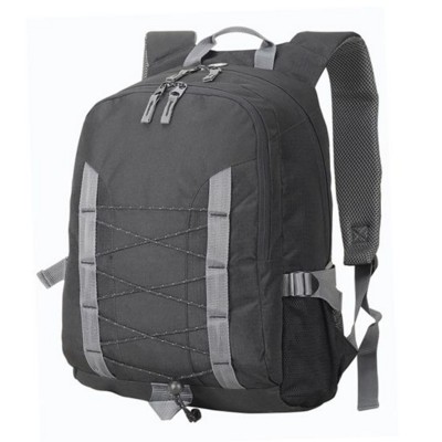 MIAMI BACKPACK RUCKSACK in Black & Grey with Lace Front