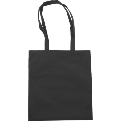 NON-WOVEN SHOPPER TOTE BAG in Black