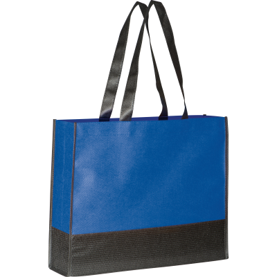 NON-WOVEN SHOPPER TOTE BAG in Blue 