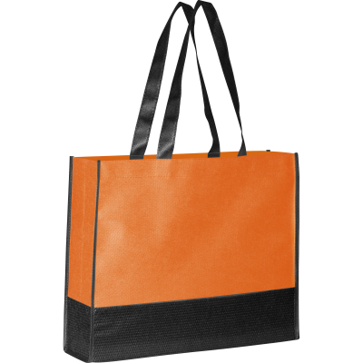 NON-WOVEN SHOPPER TOTE BAG in Orange 