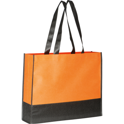 NON-WOVEN SHOPPER TOTE BAG in Orange 