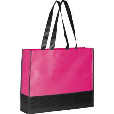 NON-WOVEN SHOPPER TOTE BAG in Pink 
