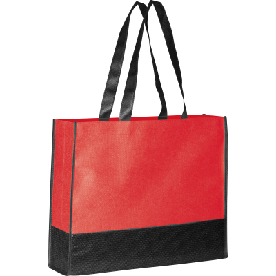 NON-WOVEN SHOPPER TOTE BAG in Red 