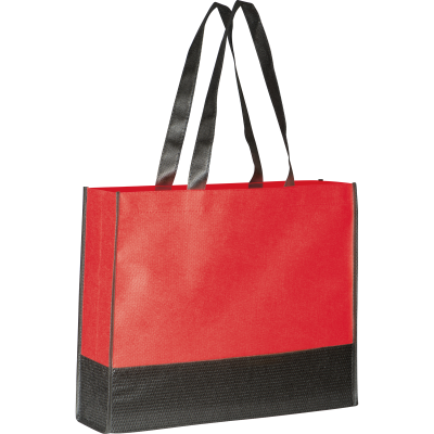 NON-WOVEN SHOPPER TOTE BAG in Red 