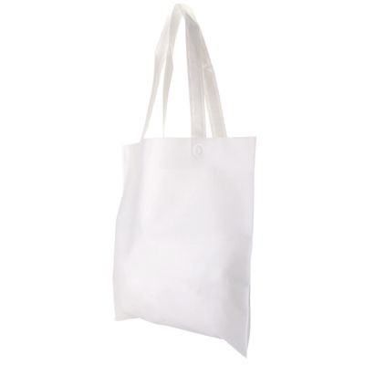 NON WOVEN SHOPPER TOTE BAG in White