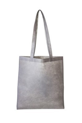 NON WOVEN SHOPPER TOTE BAG with Long Handles in Grey