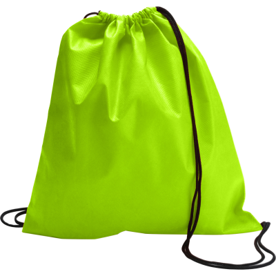 NONWOVEN DRAWSTRING BAG in Lime - PROMOTIONAL CORPORATE GIFT